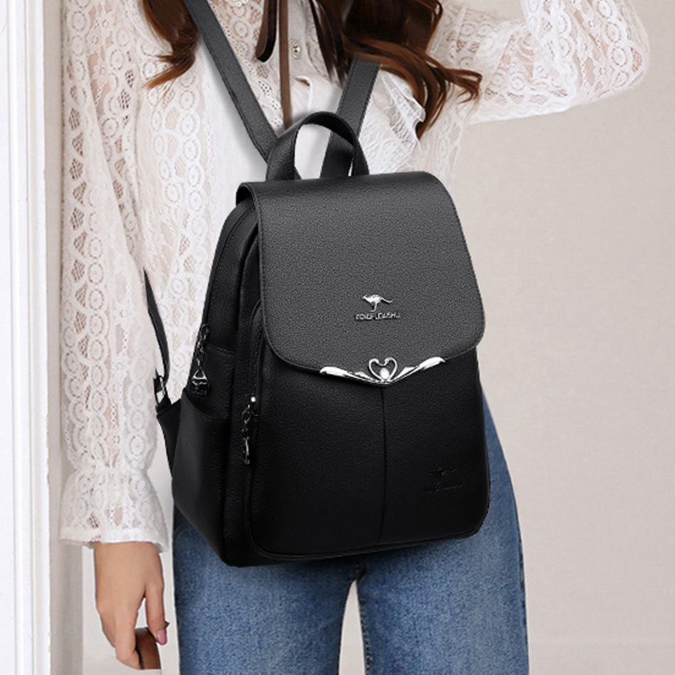 Mochila escolar de piel sintét - Laptop Accessories Women reseña y precio