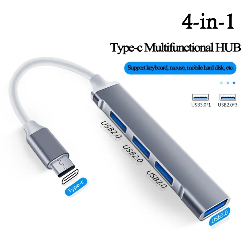 4 en 1 USB C HUB 3,0 tipo C 3, - Laptop Accessories Macbook reseña y precio