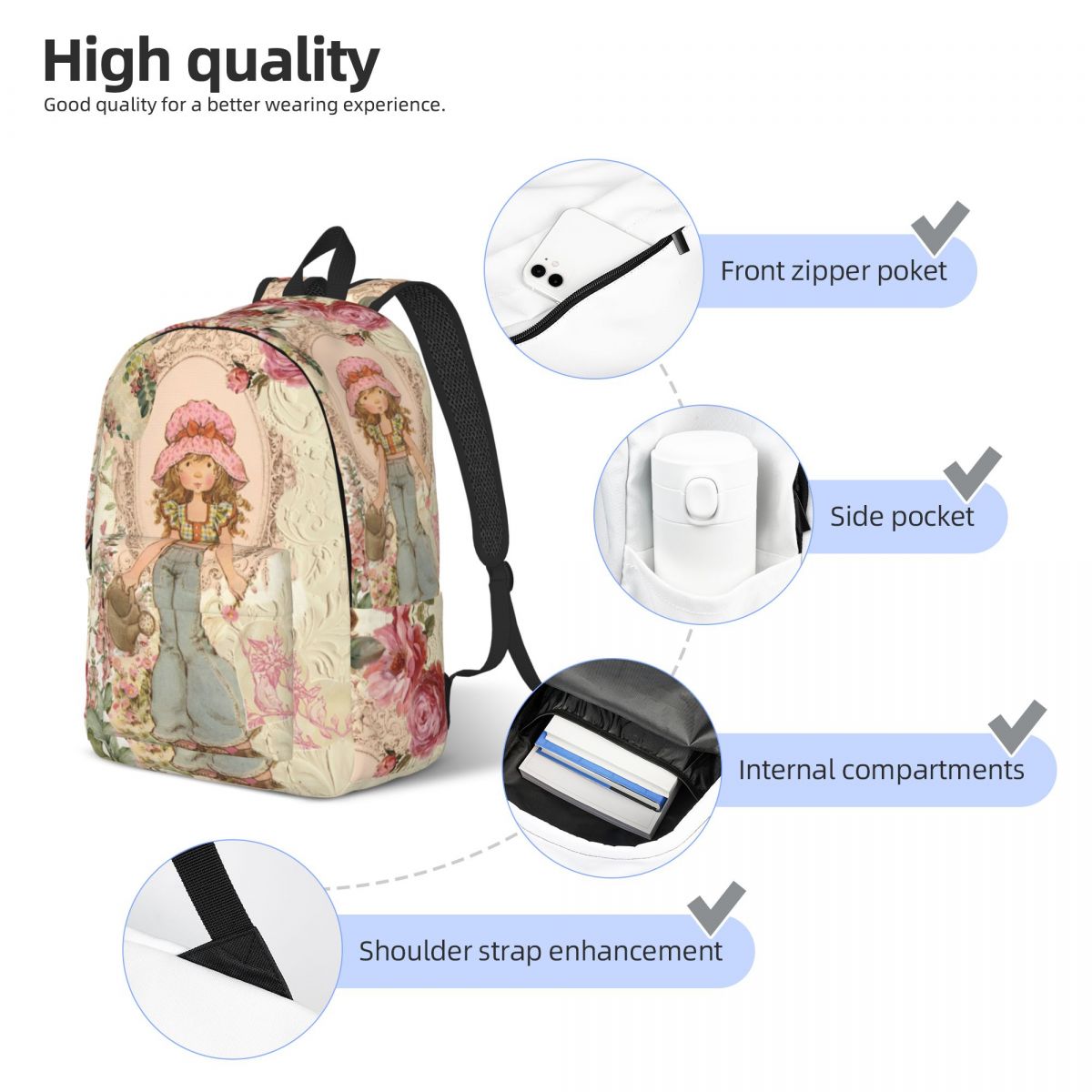 Mochila para adolescentes con  - Laptop Accessories Women reseña y precio