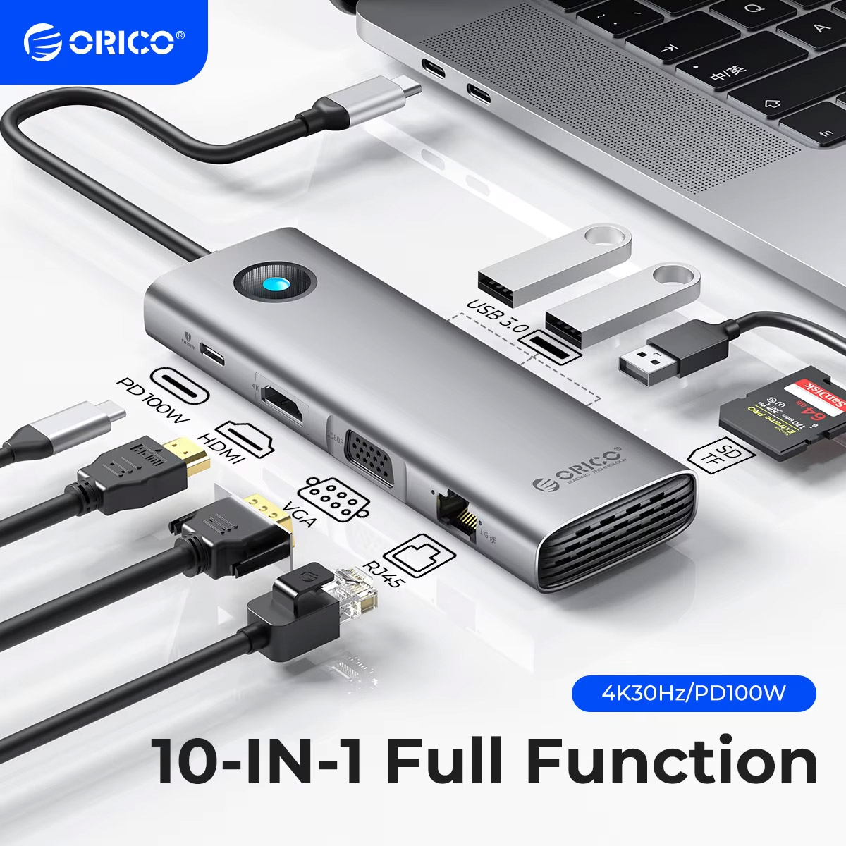 ORICO 5Gbps USB C HUB 4K60Hz t - Laptop Accessories Macbook reseña y precio