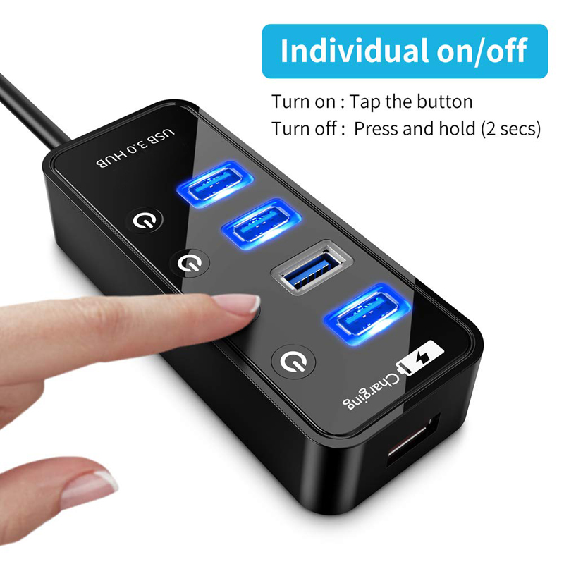 USB HUB 3,0 4 cargador de telé - Laptop Accessories Macbook reseña y precio