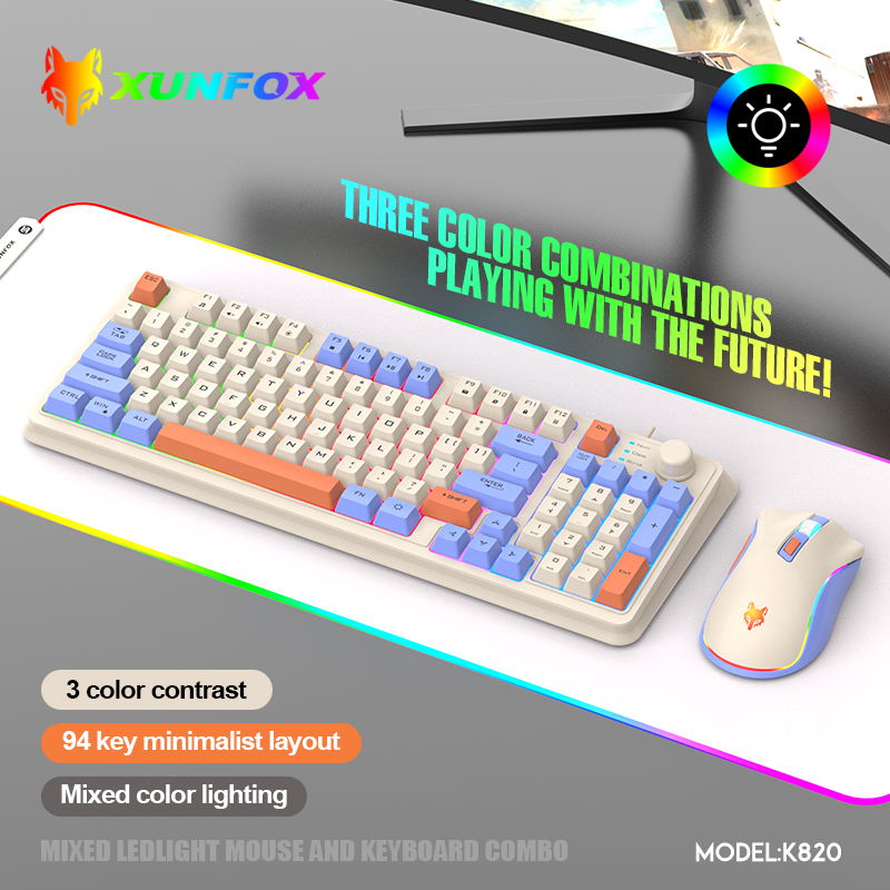 K820 USB juego con cable tecla - Laptop Accessories Women reseña y precio
